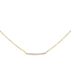 Diamond Bar Necklace 14K
