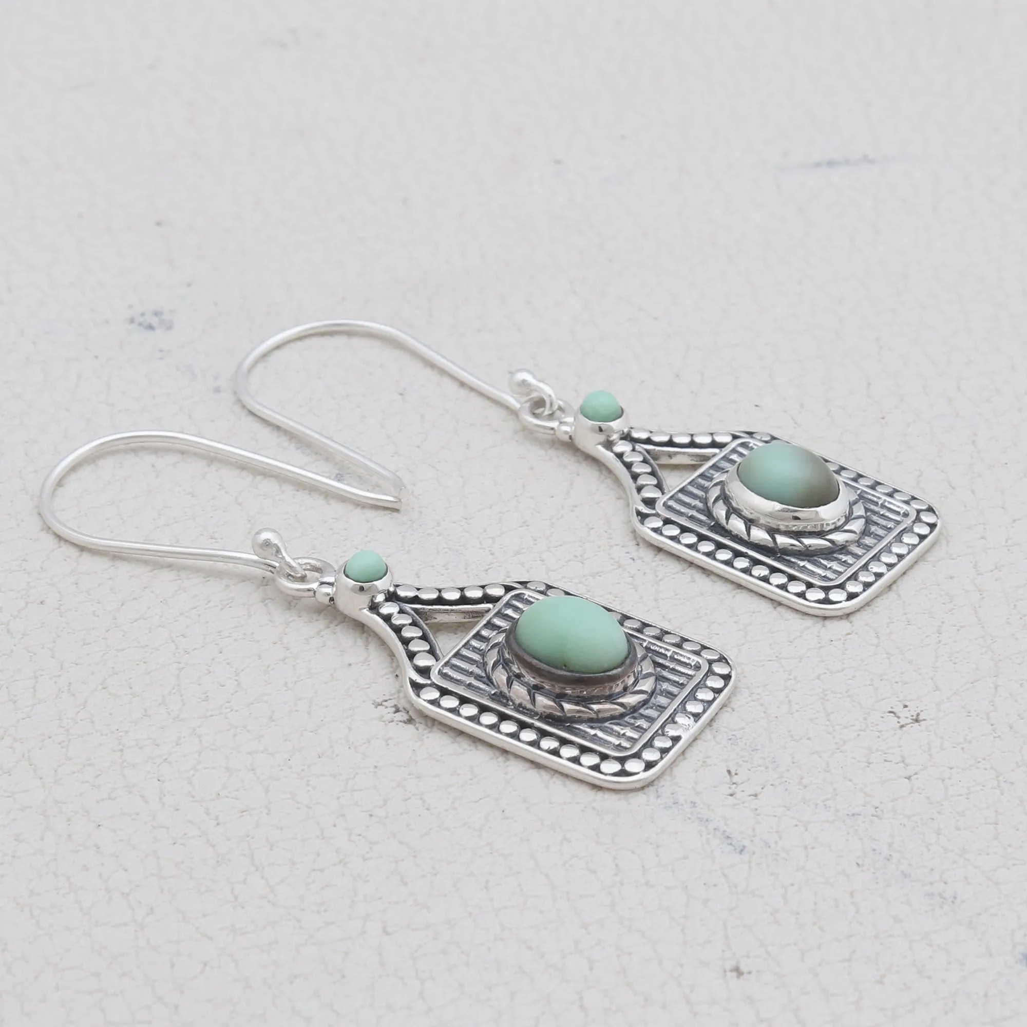 Green Opal Silver Jewelry Set
