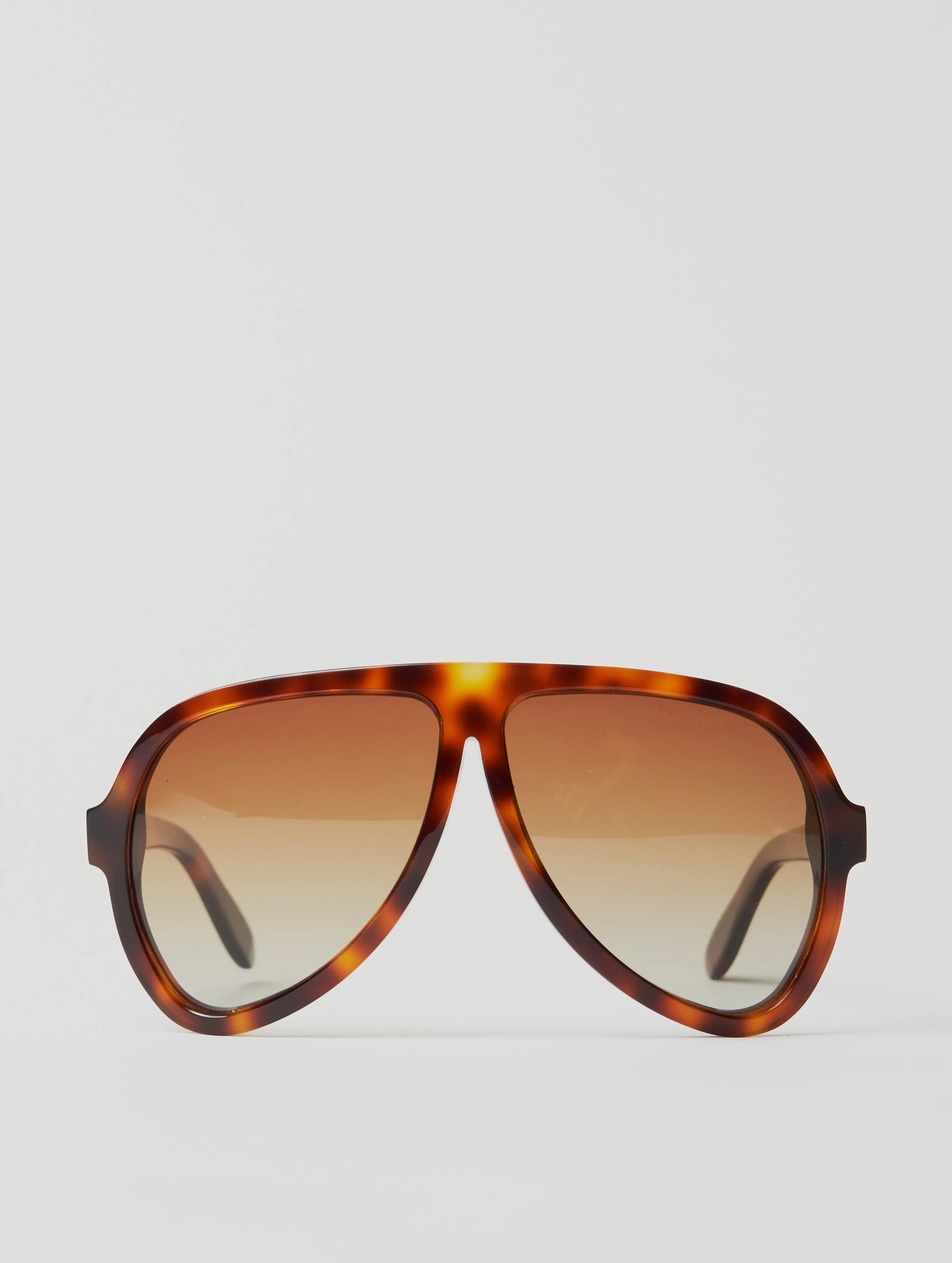 JAMES GIANT AVIATOR SUNGLASSES IN HAVANA-BROWN