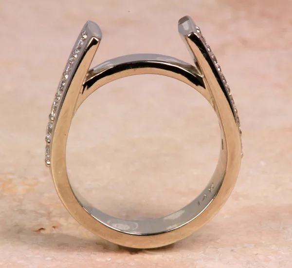 Ladies' White Gold Diamond Mounting Suited for Head Style Setting of All Colored Gems