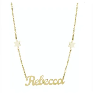 Personalized Star of David Script Name Necklace
