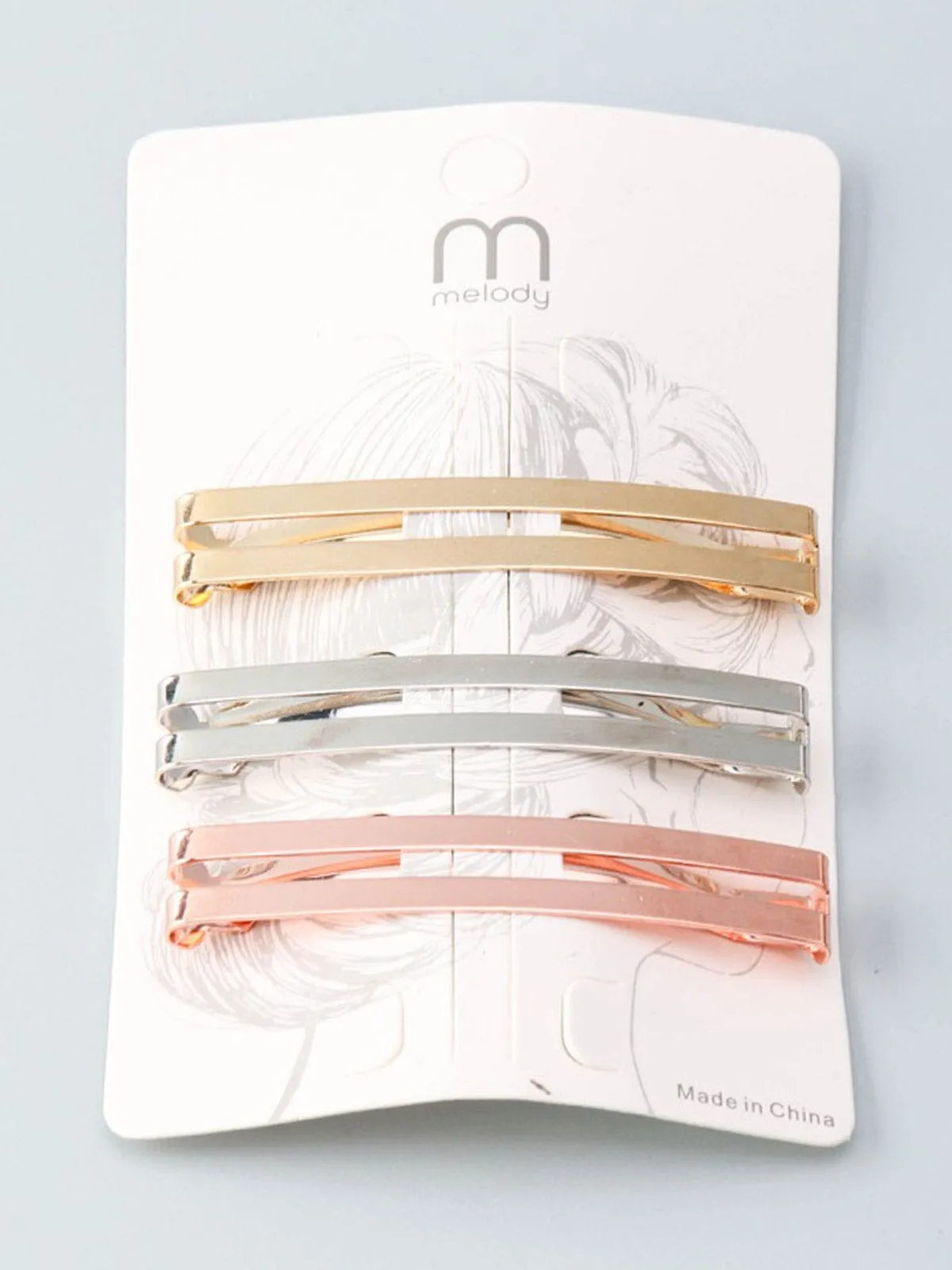 WOMEN'S ASSORTED COLORS BARRETTE HAIR CLIP
